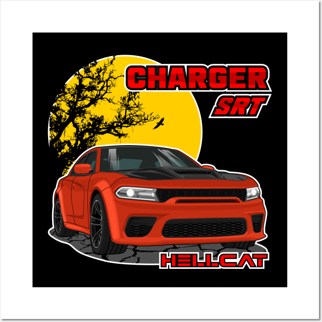 Charger SRT Hellcat Wall Art by WINdesign